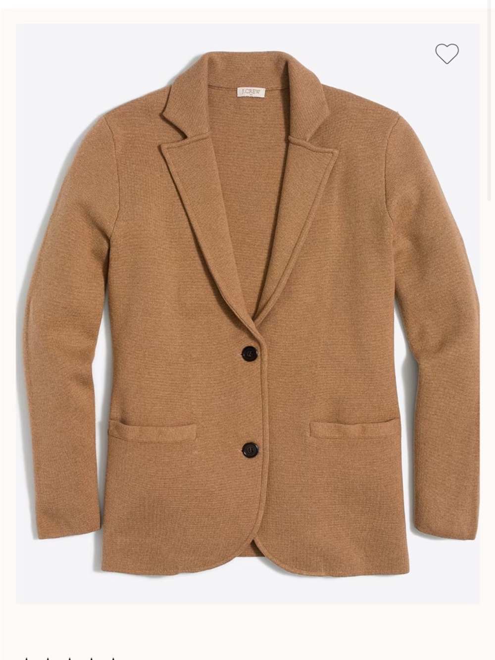 JCrew Factory sweater blazer women camel size medium